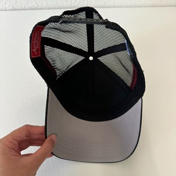 AMERICAN NEEDLE NHL Chicago Blackhawks Adjustable Snapback Hat in Black - Picture 7 of 9